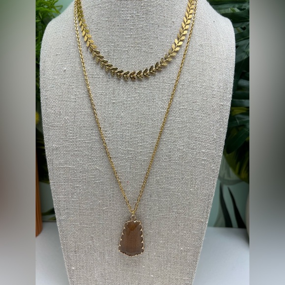 Elegant Large Glass Pendant Necklace - Boho Chic Trendy Necklace - Picture 6 of 8